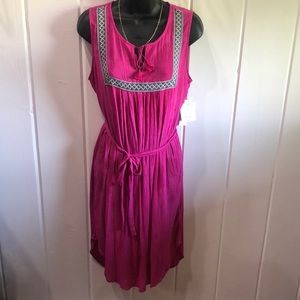Liz Claiborne jcp Brilliant Fuchsia Rayon dress